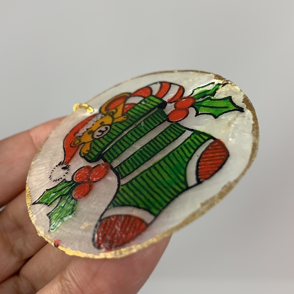 Teddy Bear in Christmas stocking vintage ornament holiday decor - Picture 13 of 14